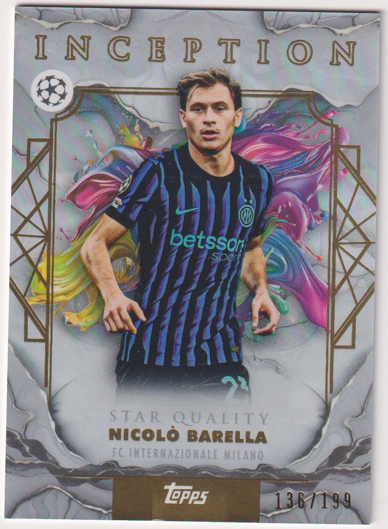 Topps Inception 2025-26 Nicolo Barella FC Internazionale Milano Parallel 136/199 – Bild 1