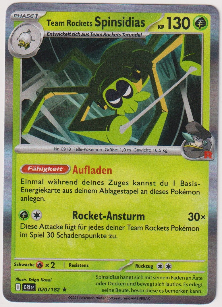 Pokemon TCG Spidops #20/182 Rare (R) Holo Deutsch 2025 – Bild 1