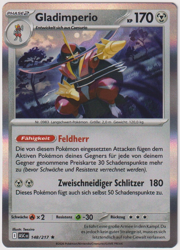 Pokemon TCG Kingambit #148/217 Rare (R) Holo Deutsch 2026 – Bild 1