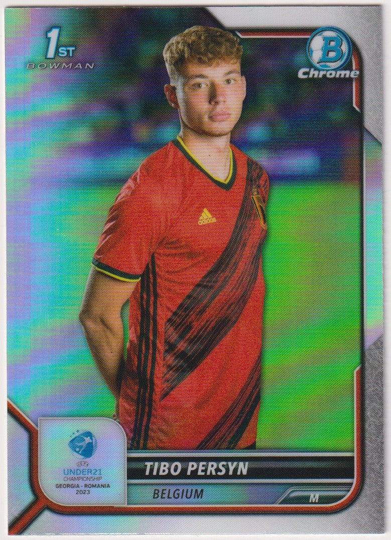 Topps Chrome 2021-22 Tibo Persyn Belgium Parallel Refractor – Bild 1