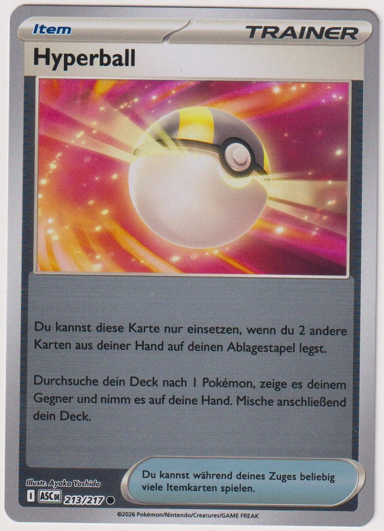 Pokemon TCG Hyperball #213/217 Common (C) Reverse Holo Deutsch 2026 – Bild 1