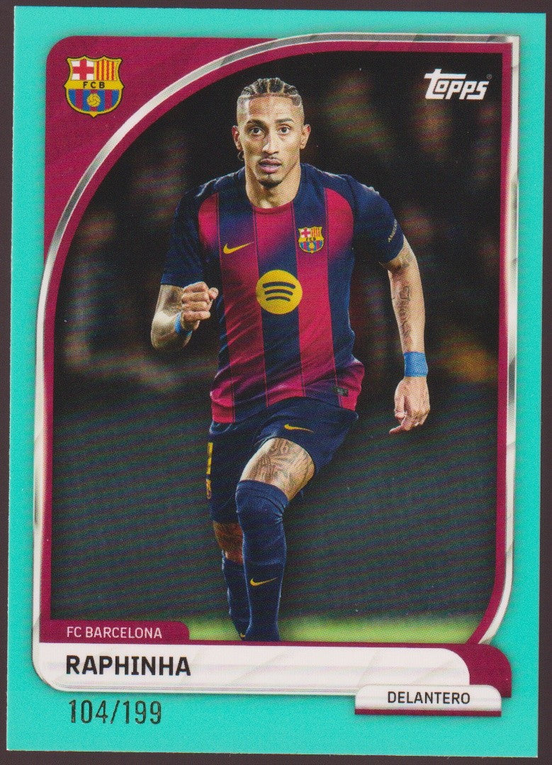 Topps 2023-24 Raphinha FC Barcelona Parallel 104/199 Rare – Bild 1