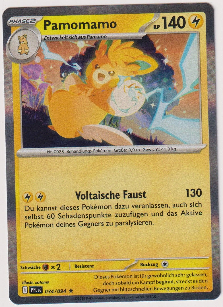 Pokemon TCG Pawmot #34/094 Rare (R) Holo Deutsch 2025 – Bild 1