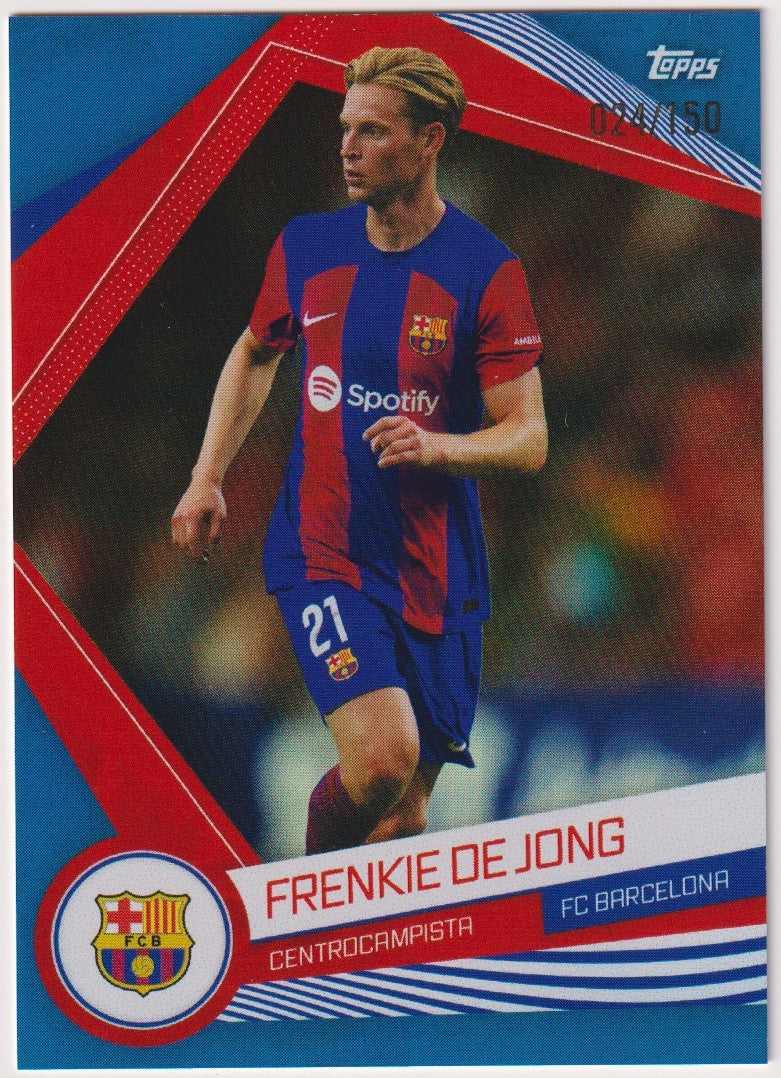 Topps 2023-24 Frenkie de Jong FC Barcelona Parallel 24/150 Refractor – Bild 1