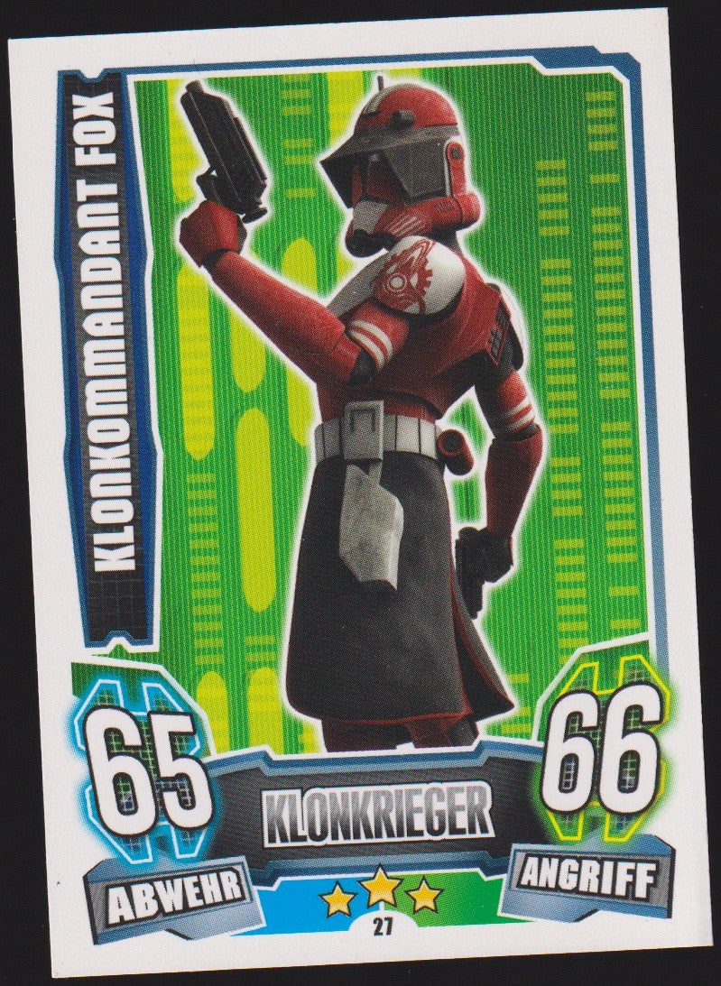 Topps Star Wars 2013 KLONKOMMANDANT FOX Republik TCG Rare #27 – Bild 1