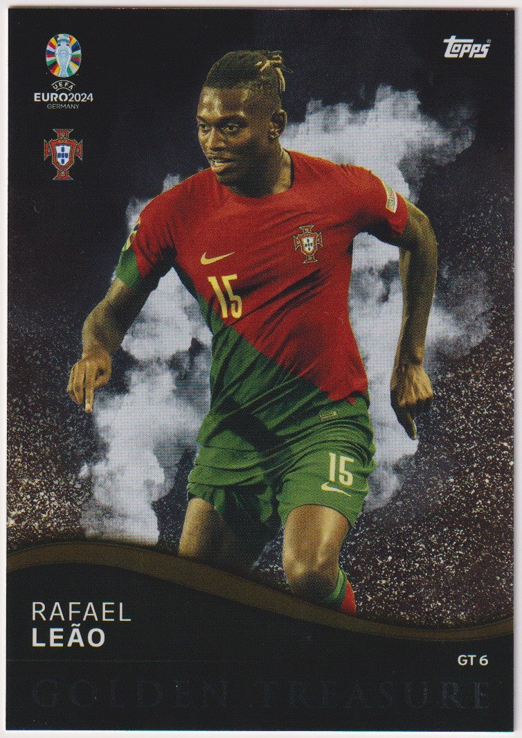 Topps Match Attax 2023-24 Rafael Leão Golden Treasure Parallel Rare GT6 – Bild 1