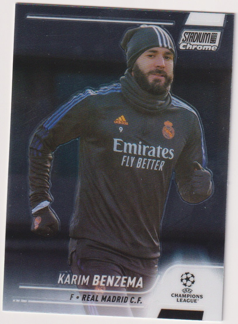 Topps Stadium Club Chrome 2021-22 Karim Benzema Real Madrid C.F. Parallel Rare – Bild 1