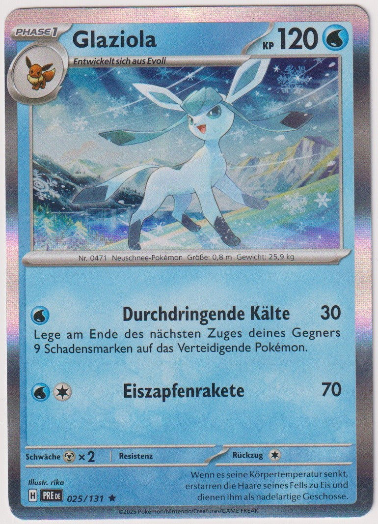Pokemon TCG Glaceon #25/131 Rare (R) Reverse Holo Deutsch 2025 – Bild 1