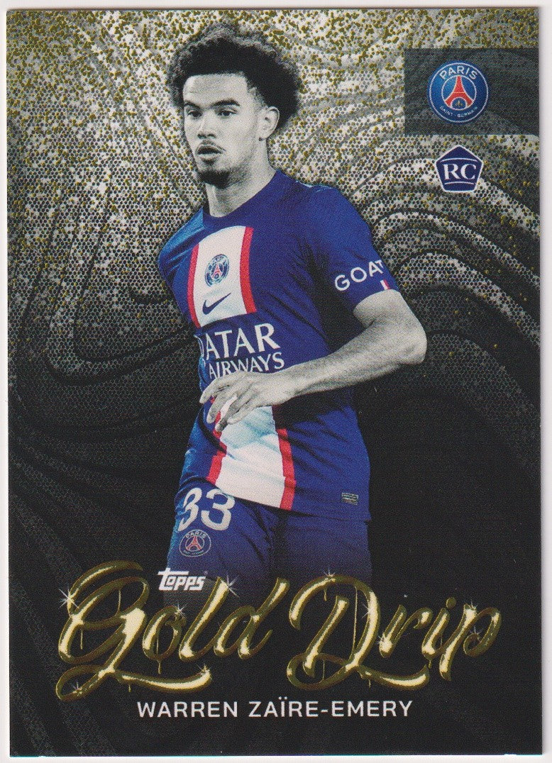 Topps Gold Drip 2023-24 Warren Zaire-Emery Rookie Paris Saint-Germain Parallel – Bild 1