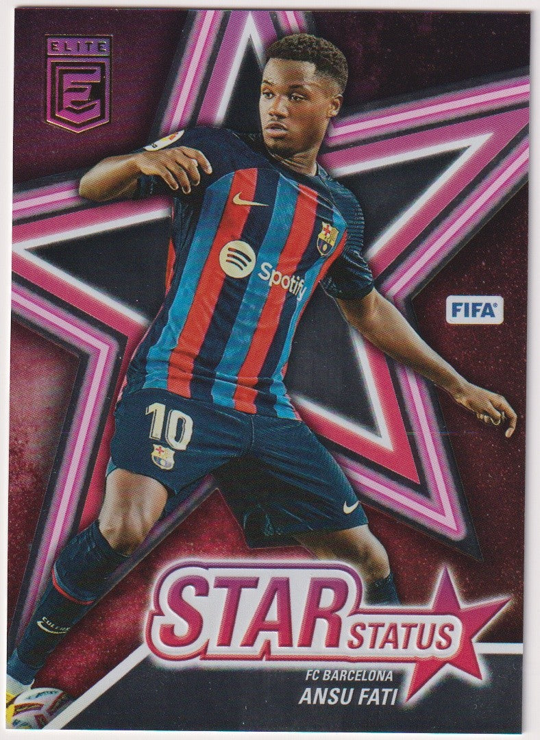Panini Elite 2022-23 Ansu Fati FC Barcelona Donruss FIFA Soccer Parallel Rare – Bild 1
