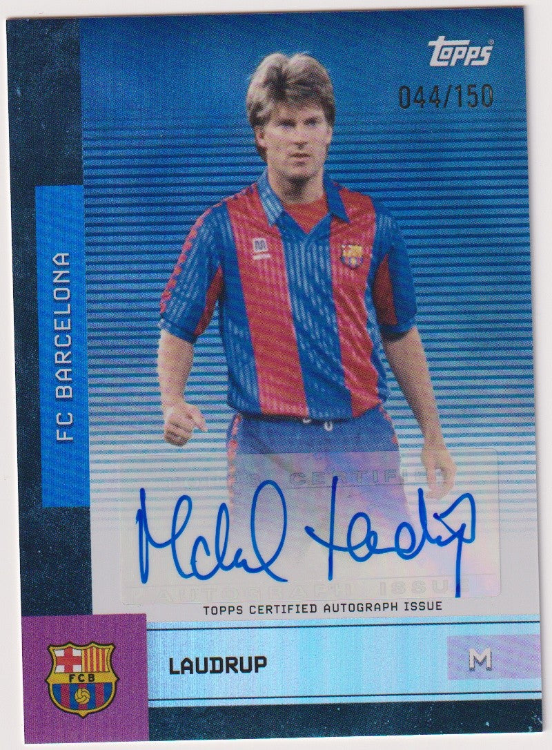 Topps 2024-25 Michael Laudrup Auto Barcelona Parallel 44/150 Refractor – Bild 1