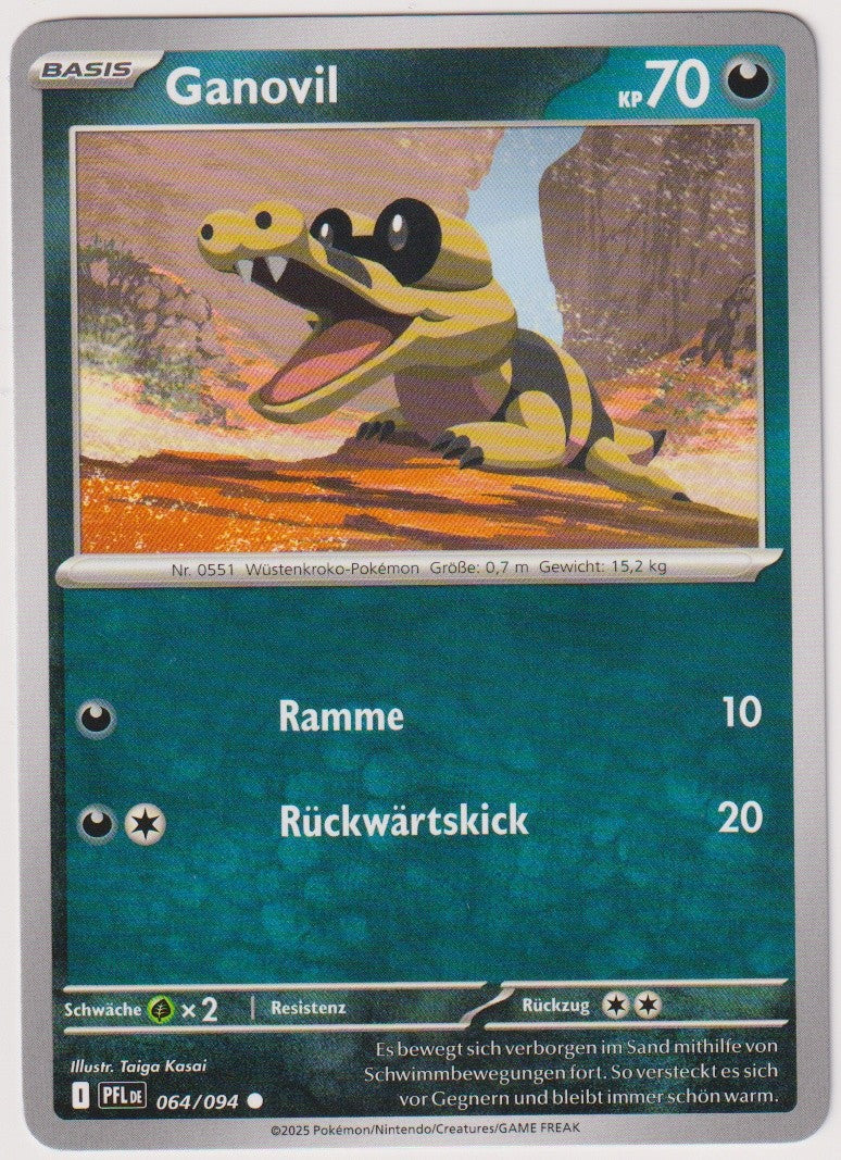 Pokemon TCG Sandile #64/094 Common (C) Deutsch 2025 – Bild 1