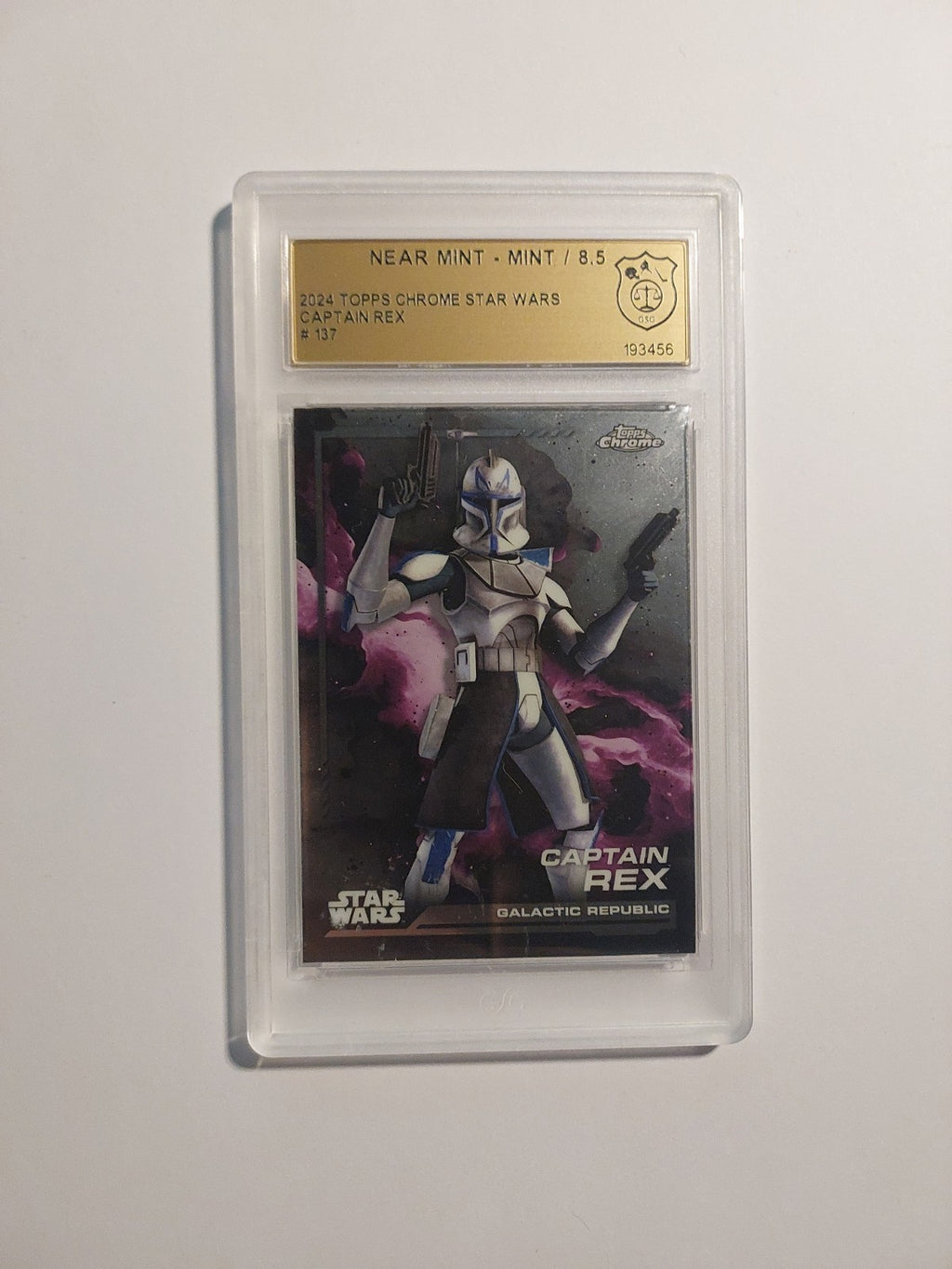 Topps Chrome Star Wars 2024 Captain Rex Republik Klonkrieger GSG 8.5 = PSA Rare – Bild 1