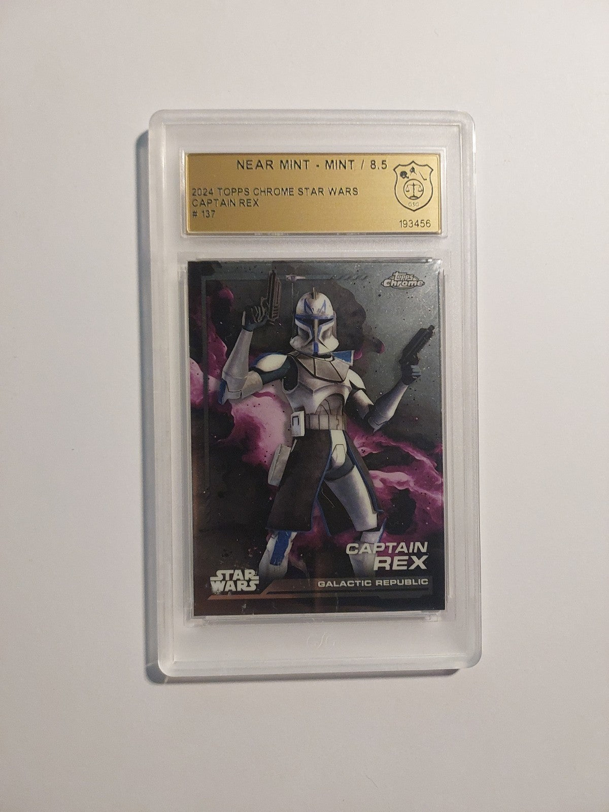 Topps Chrome Star Wars 2024 Captain Rex Republik Klonkrieger GSG 8.5 = PSA Rare – Bild 1