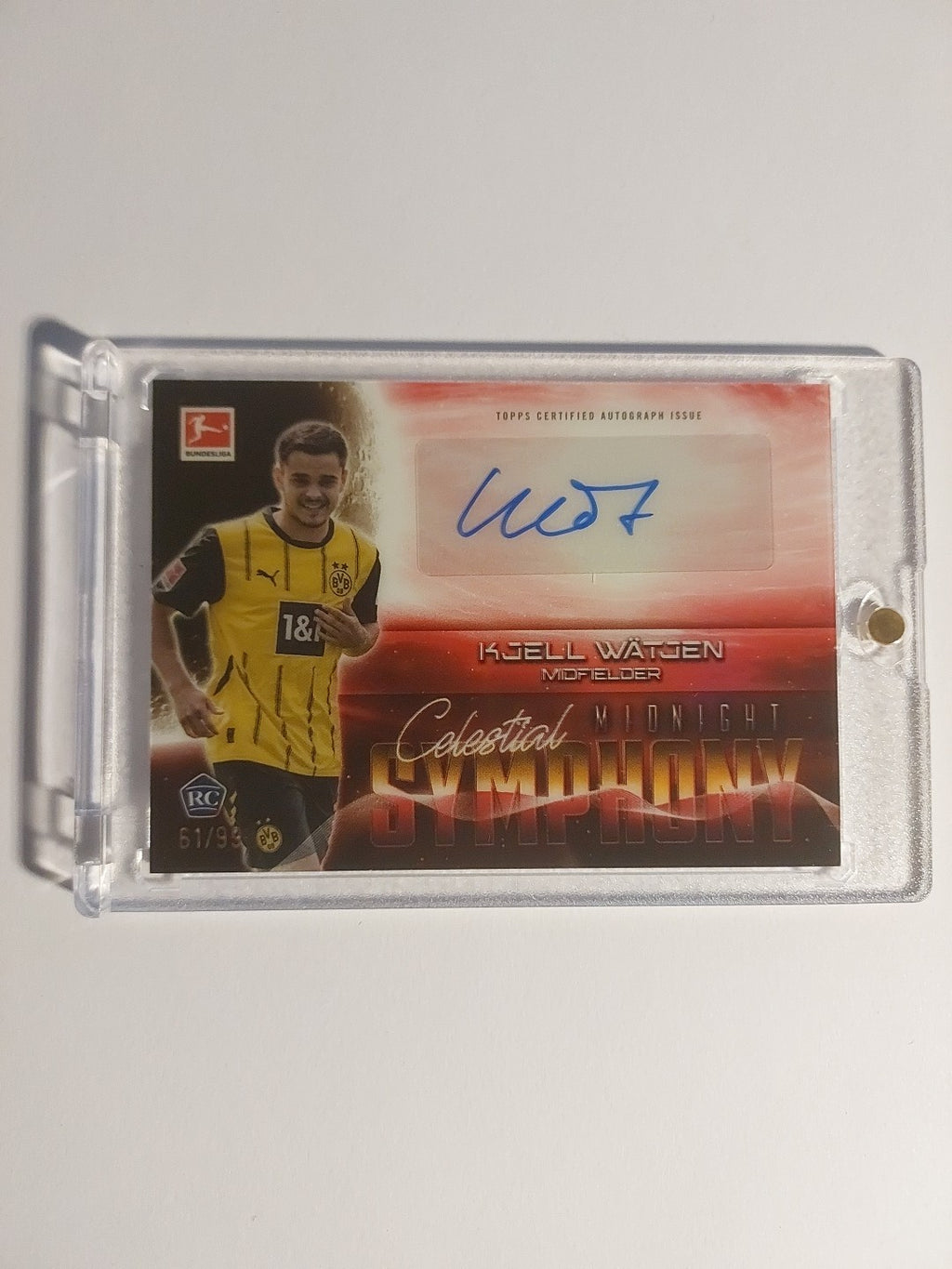 Topps Midnight Bundesliga 2024-25 Kjell Wätjen Rookie Dortmund Auto Parallel /99 – Bild 1