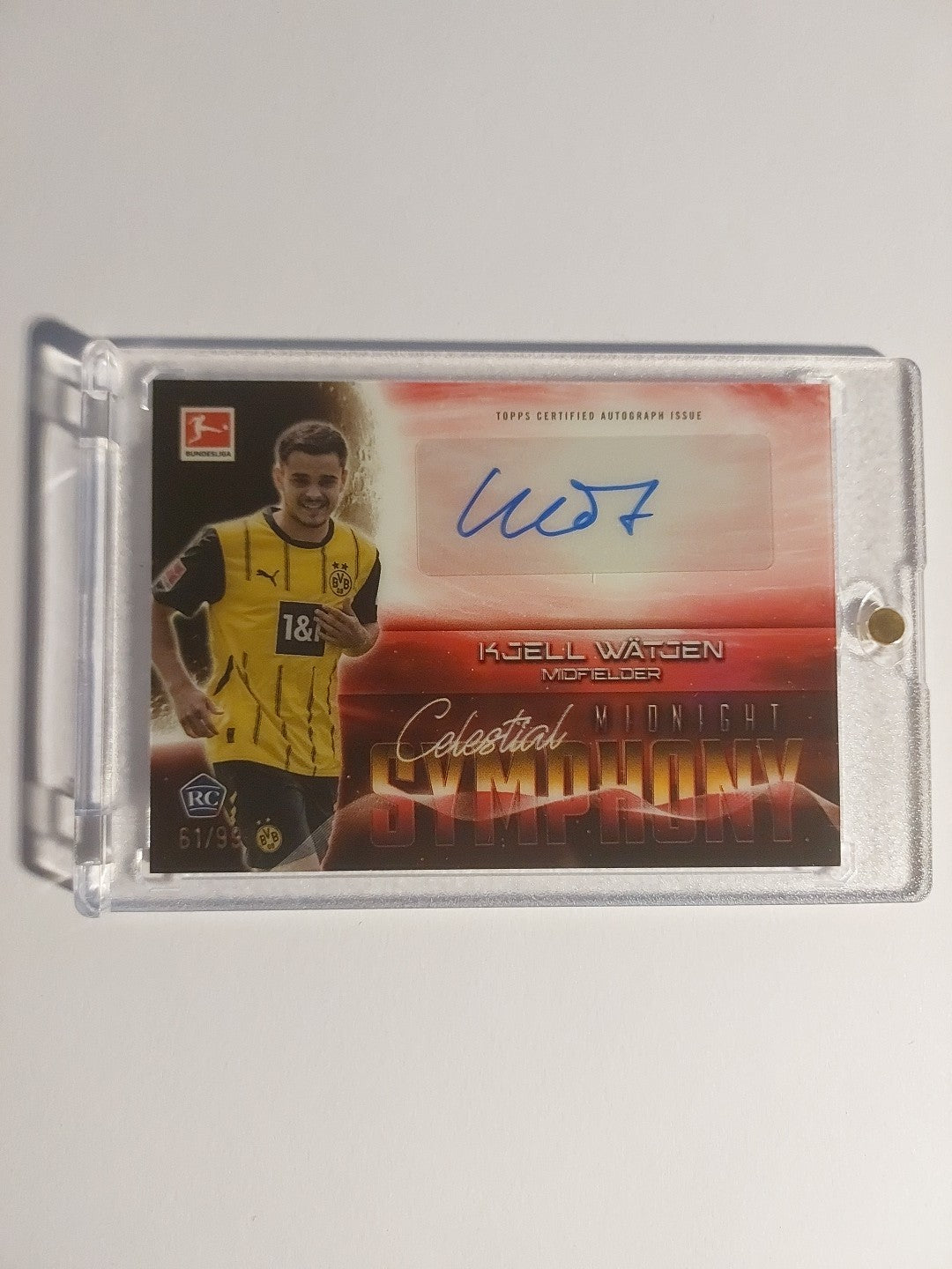 Topps Midnight Bundesliga 2024-25 Kjell Wätjen Rookie Dortmund Auto Parallel /99 – Bild 1