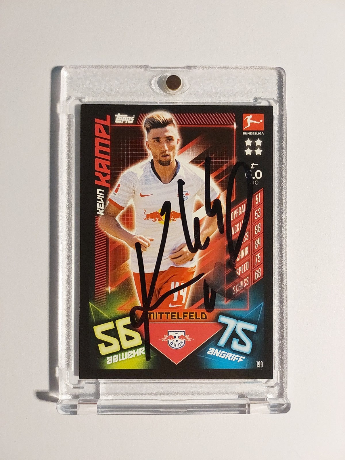 Topps Bundesliga 2020-21 Kevin Kampl On Card Auto RB Leipzig Parallel Rare Hit – Bild 1
