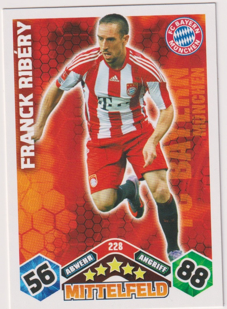 Topps Match Attax Franck Ribéry FC Bayern München Bundesliga Parallel Rare 228 – Bild 1