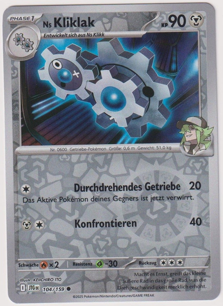 Pokemon TCG Klang #104/159 Common (C) Reverse Holo Deutsch 2025 – Bild 1