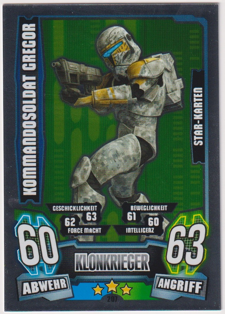 Topps Star Wars 2013 Kommandosoldat Gregor Republik Die Klonkrieger TCG Rare – Bild 1