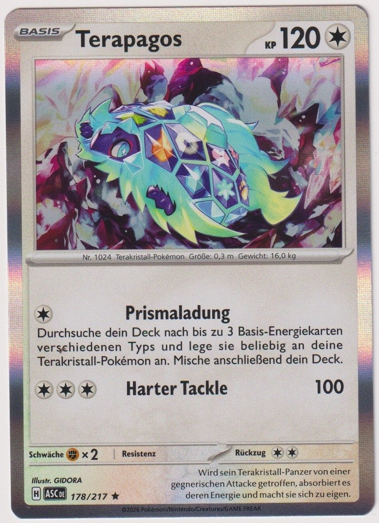 Pokemon TCG Terapagos #178/217 Rare (R) Holo Deutsch 2026 – Bild 1