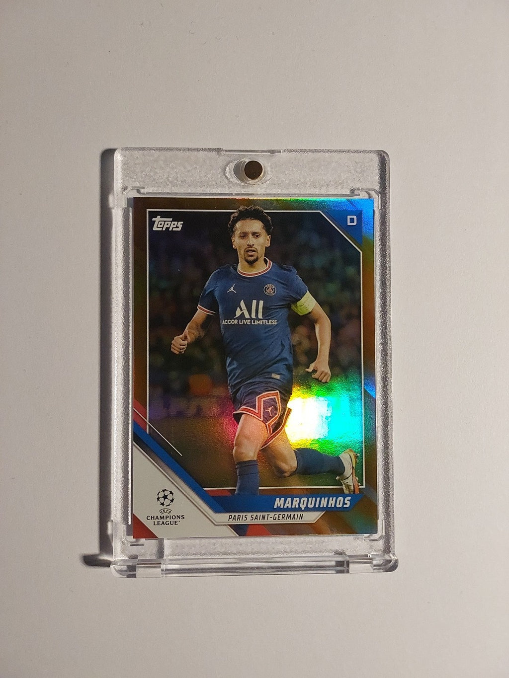 Topps UCC 2021-22 Marquinhos Paris Saint-Germain Parallel 21/25 Refractor Rare – Bild 1