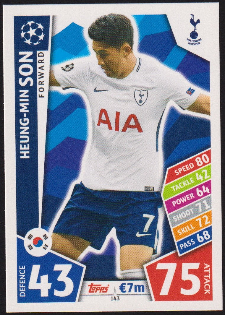 Topps Heung-min Son Tottenham Hotspur UEFA Champions League Forward Parallel – Bild 1