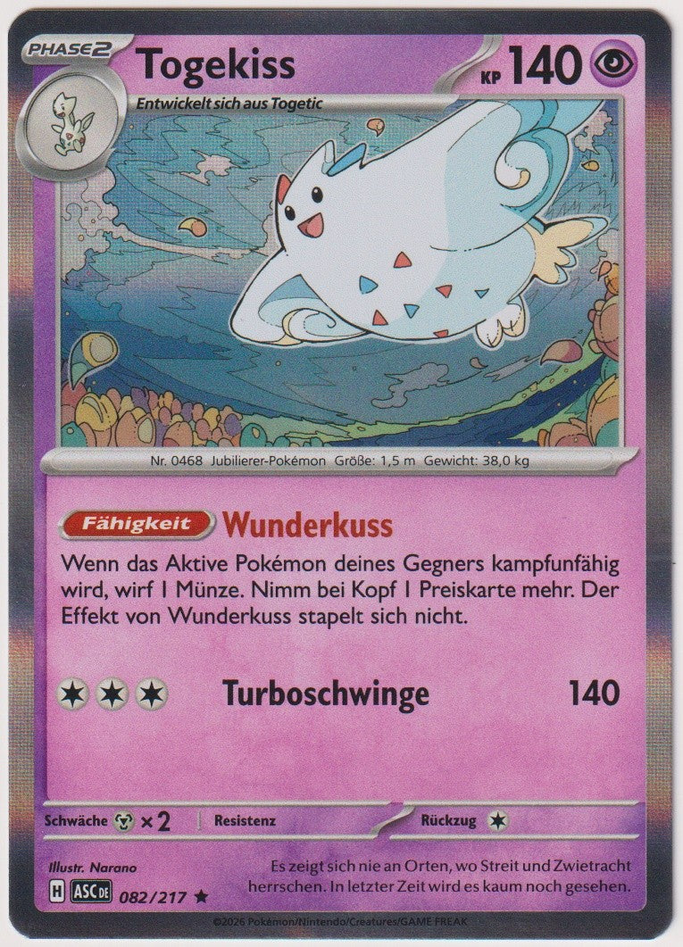 Pokemon TCG Togekiss #82/217 Rare (R) Holo Deutsch 2026 – Bild 1