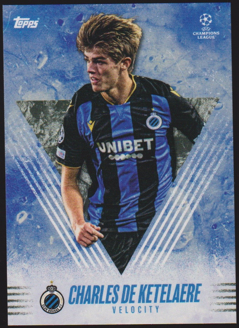 Topps UEFA Champions Charles de Ketelaere Club Brugge KV Velocity Parallel – Bild 1