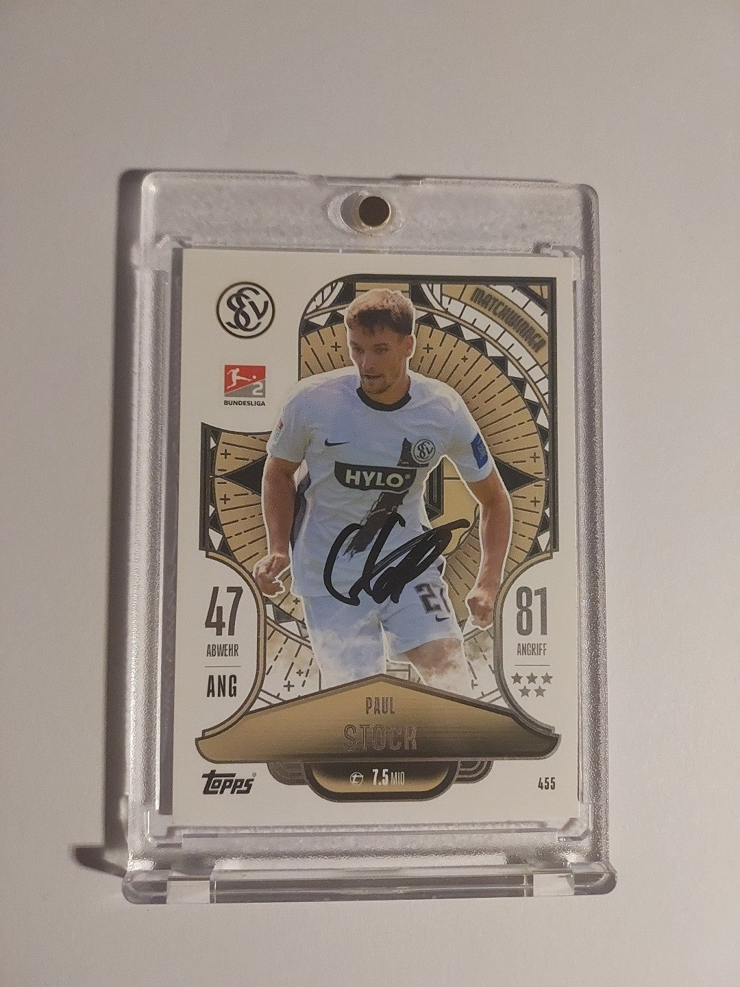 Topps 2024-25 Paul Stock SV Elversberg On Card Auto Parallel Ultra Rare Original – Bild 1