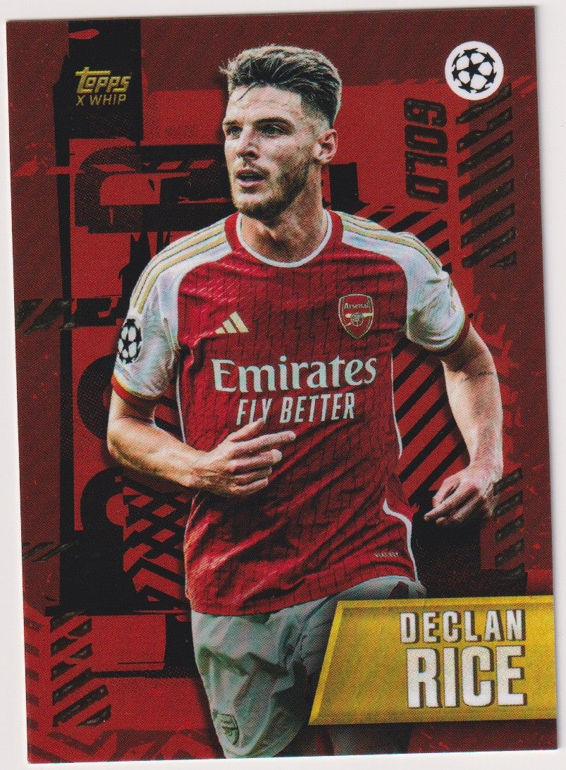 Topps Gold 2022-23 Declan Rice Arsenal UEFA Champions League Parallel Rare – Bild 1