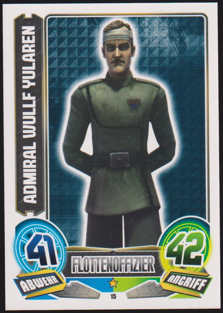 Topps Star Wars 2015 Admiral Vullf Yularen Republik Flottenoffizier TCG Rare – Bild 1