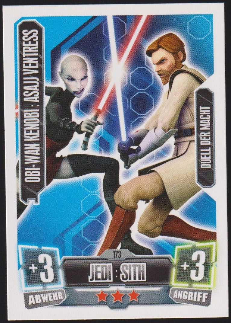 Topps Star Wars 2011 Obi-Wan Kenobi vs Asajj Ventress TCG Rare #173 – Bild 1