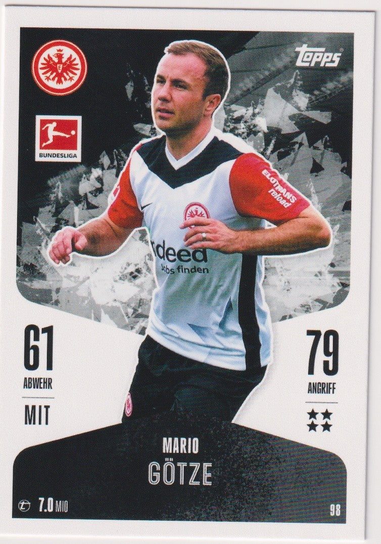 Topps Match Attax Trading Card Game 2023-24 Mario Götze Eintracht Frankfurt – Bild 1