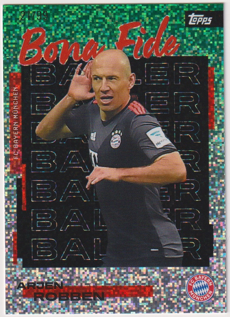 Topps Bona Fide 2024-25 Arjen Robben FC Bayern München Parallel 21/99 Refractor – Bild 1