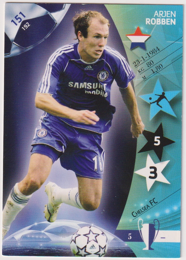 Panini Champions League 2007-08 Arjen Robben Chelsea FC Parallel Rare – Bild 1