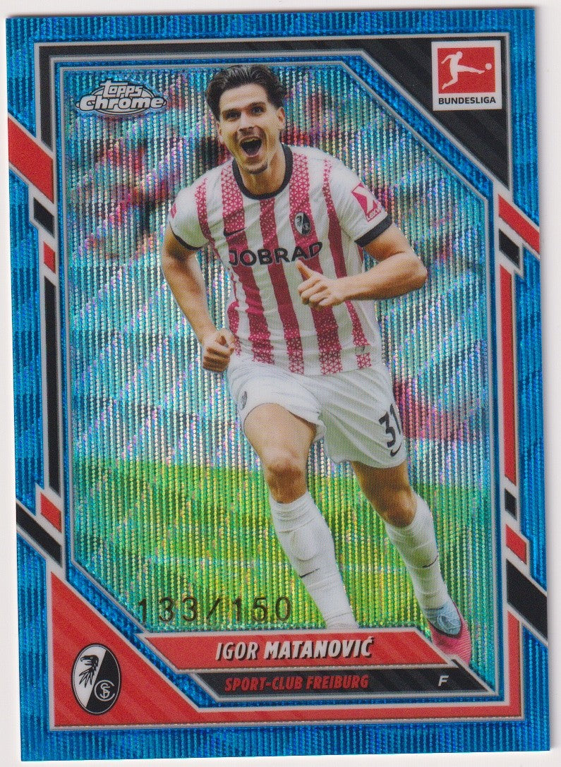 Topps Chrome 2025-26 Igor Matanovic SC Freiburg Parallel 133/150 Refractor – Bild 1