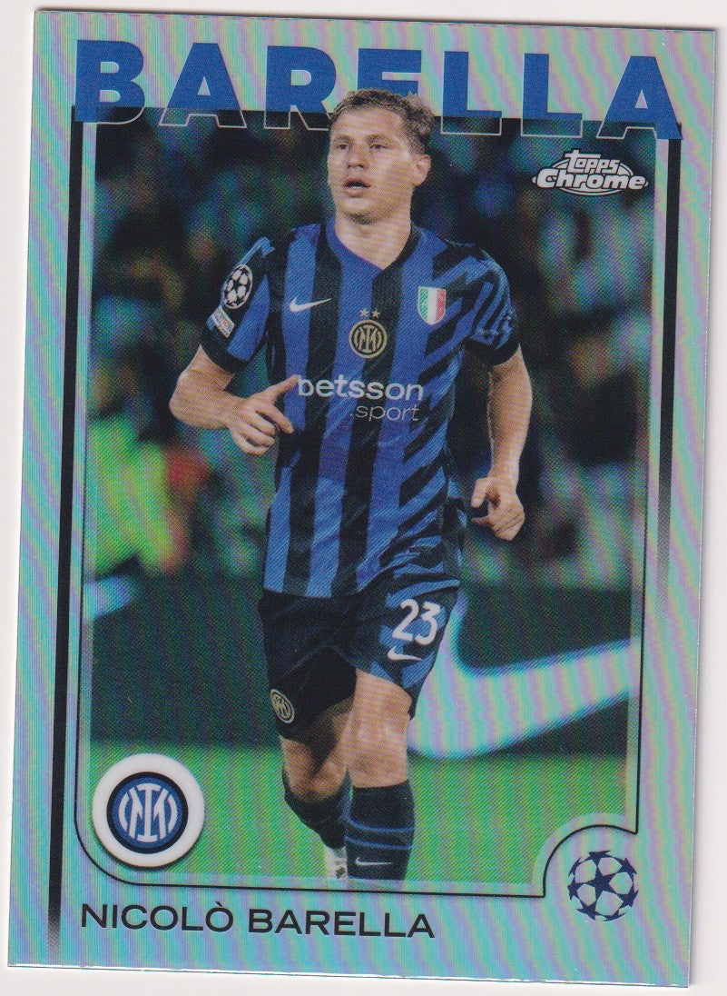 Topps Chrome 2024-25 Nicolò Barella FC Internazionale Milano Parallel Refractor – Bild 1
