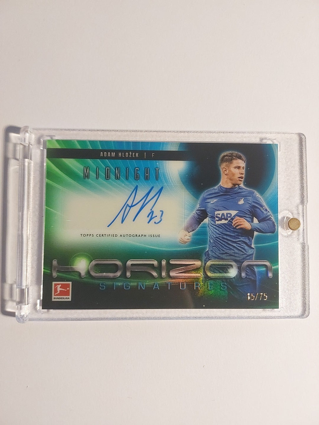 Topps Midnight Bundesliga 2024-25 Adam Hlozek TSG Hoffenheim Auto Numbered 15/75 – Bild 1