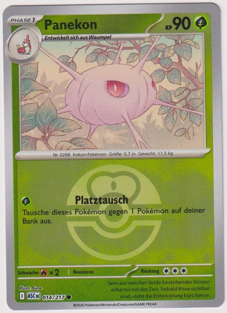 Pokemon TCG Cascoon #14/217 Common (C) Reverse Holo Deutsch 2026 – Bild 1