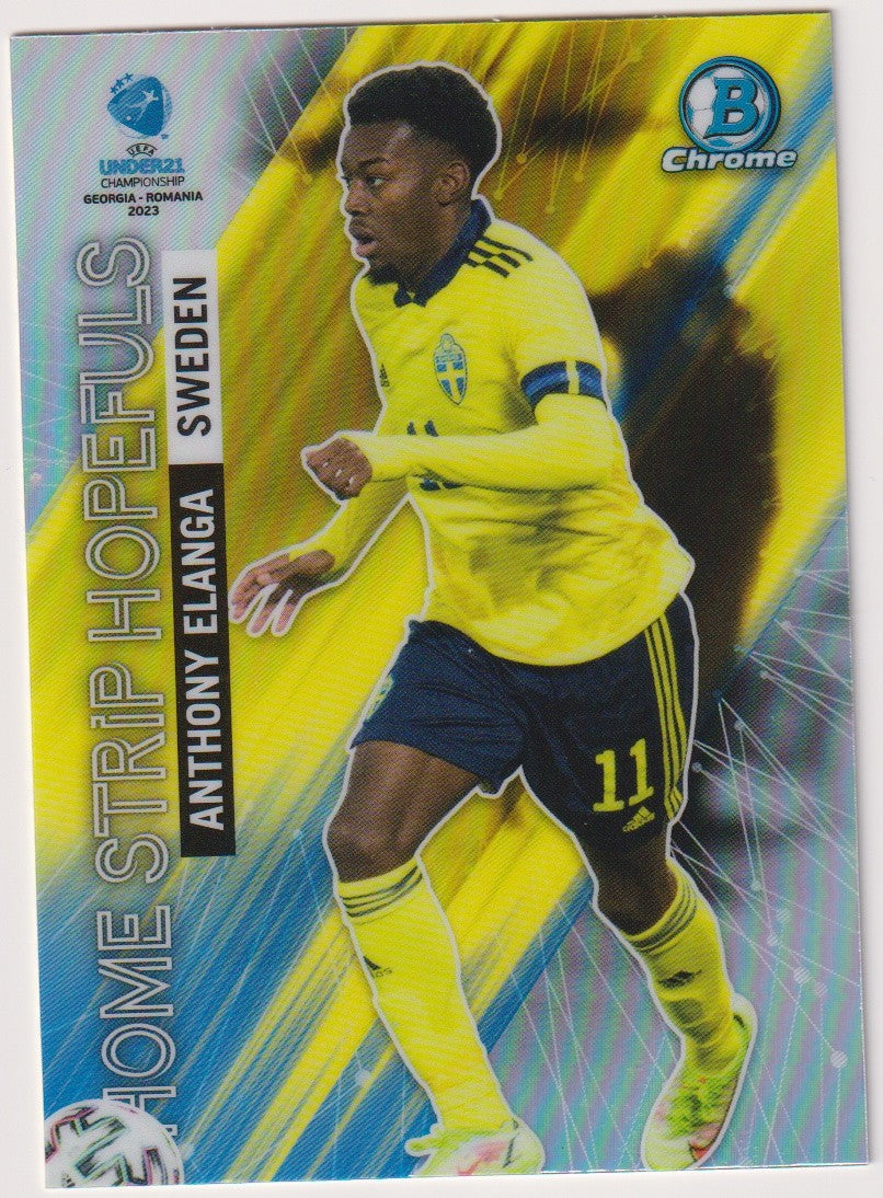 Topps Chrome Under21 Anthony Elanga Schweden Parallel Refractor Rare – Bild 1