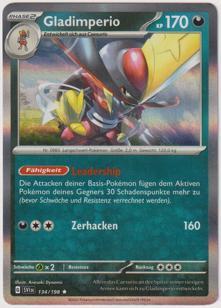 Pokemon TCG Kingambit #134/198 Rare (R) Holo Deutsch 2023 – Bild 1