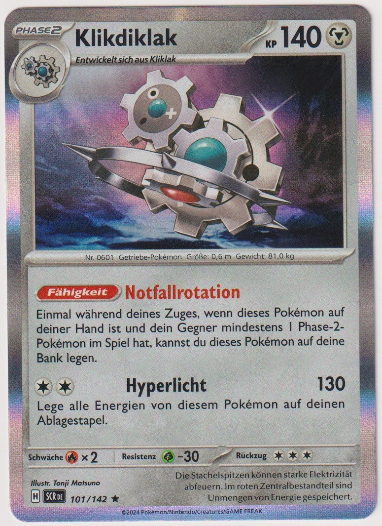 Pokemon TCG Klinklang #101/142 Rare (R) Holo Deutsch 2024 – Bild 1