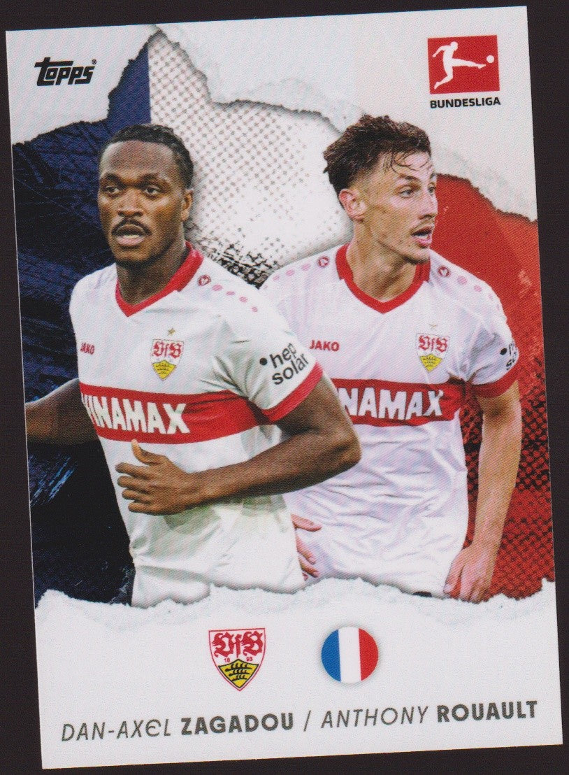 Topps 2024-25 Dan-Axel Zagadou / Anthony Rouault VfB Stuttgart Bundesliga – Bild 1