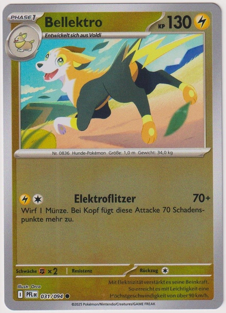 Pokemon TCG Boltund #31/094 Common (C) Reverse Holo Deutsch 2025 – Bild 1