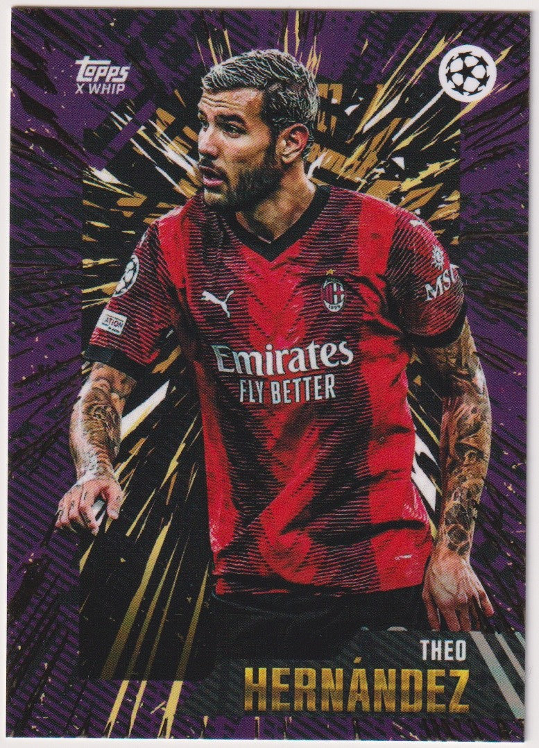 Topps UEFA Champions League 2022-23 Theo Hernández AC Milan x Whip Parallel Rare – Bild 1
