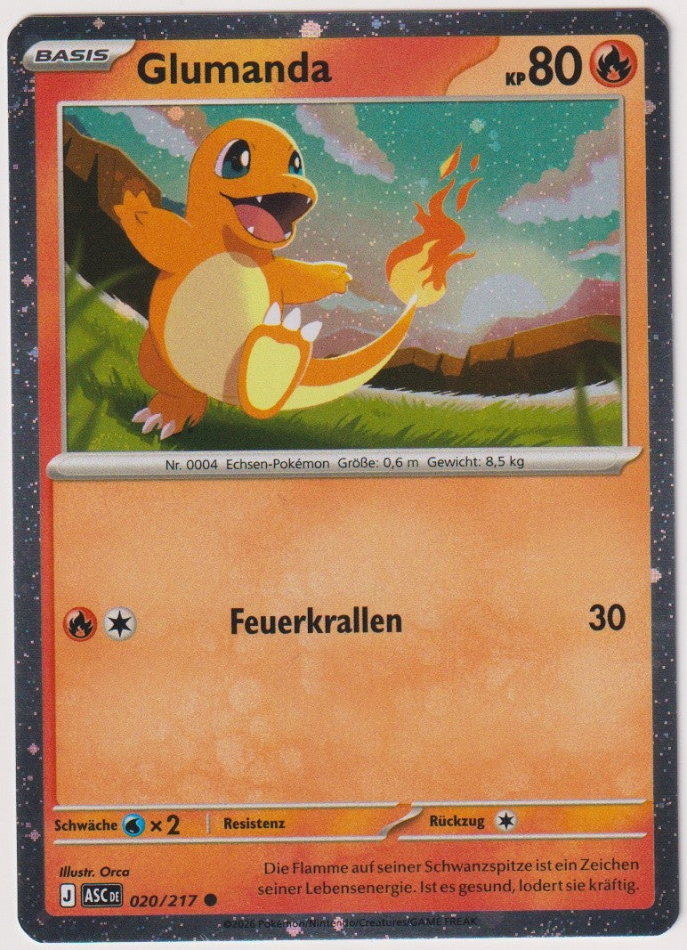 Pokemon TCG Charmander #20/217 Common (C) Cosmos Holo Deutsch 2026 – Bild 1