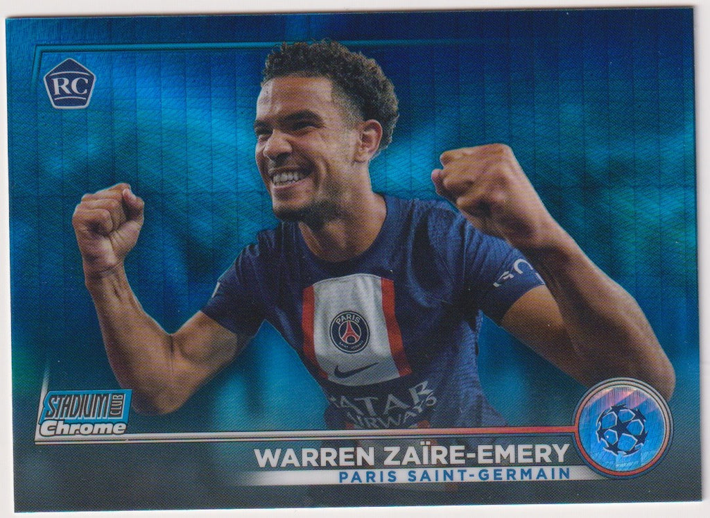 Topps Stadium Club Chrome 2023-24 Warren Zaire-Emery Rookie Paris Saint-Germain – Bild 1