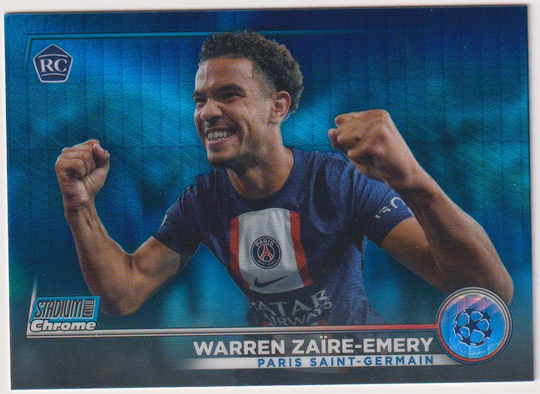 Topps Stadium Club Chrome 2023-24 Warren Zaire-Emery Rookie Paris Saint-Germain – Bild 1