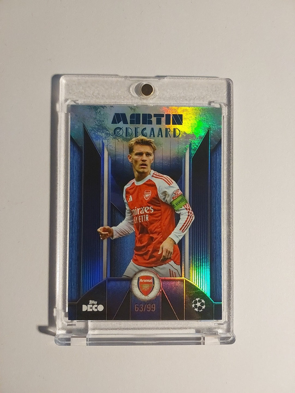 Topps UCC Deco 2025-26 Martin Odegaard Arsenal Parallel 63/99 Refractor Rare Hit – Bild 1